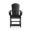 Adirondack Style Counter Chair Stylish HDPE Poly Lumber For Dining, Patio, And Garden Comfort - Black - Image 2