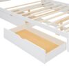 Queen Size Storage Platform Bed, With 2 Big Drawers, Twin Long Size Trundle, One Set Of Sockets & USB Ports - White - Image 6