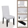 5 Piece Round Dining Table Set, Modern Dining Table And 4 Upholstered Chairs For Dining Room, Kitchen Room, Living Room - Beige / Black - Image 8