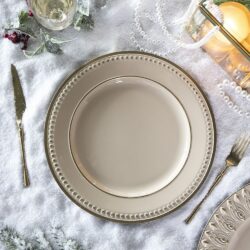 Plastic Charger Plate (Set of 8) - Cream