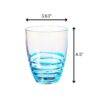 Leading Ware Swirl Acrylic Drinking Glasses (Set of 4) Dof 15Oz Bpa Free - Blue - Image 2
