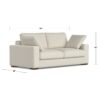 Charlie - Deep Seater Sofa - Cream - Image 13