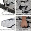 2 Piece Indoor / Outdoor Chaise Lounge Chair Cushion Set With Ties, Patio Seat Cushions For Lawn, Pool & Beach - Black Leaf - Image 5