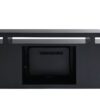 Drisana - Mirrored TV Stand With Fireplace - Black - Image 3