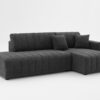 Jessica - Lamb Wool Right Facing Sectional Sofa With Chaise - Dark Gray - Image 2
