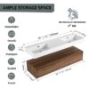 Modern Wall Mounted Bathroom Vanity With Dual Resin Sink And Soft Close Drawers - Brown Ebony - Image 8