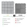 Interlocking Deck Tiles Plastic Waterproof Outdoor All Weather Anti-Slip Bathroom Shower Balcony Porch Strong Weight Capacity Upto 6613 Lbs, Rosette Pattern Pack Of 60 - Gray - Image 11