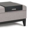 Oregon - Storage Ottoman Bench With Tray - Cloud Gray - Image 5