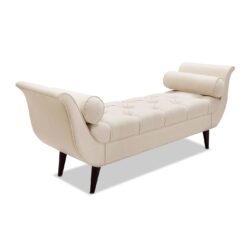 Alma - Tufted Flared Arm Entryway Bench - Sky Neutral Beige