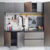 Nova - Series Garage Cabinet Set C, Melamine - Metallic Gray - Image 2