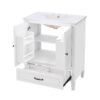Vintage Style 30" Bathroom Vanity With Sink, Multi Functional Storage, Soft Closing Door - White - Image 20