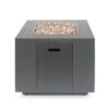 Outdoor Iron Square Propane Fire Pit With Tank Space - Brushed / Brown - Image 12
