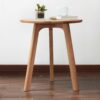 Round Small End Table, Side Table For Bedroom & Balcony - Natural - Image 4