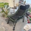Camping Lounge Chair, Portable Folding Reclining Camping With Adjustable Backrest For Indoor And Outdoor Camping Beach Hiking Fishing - Green / Black - Image 4
