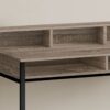 Computer Desk, Home Office, Standing, Storage Shelves, Laptop, Contemporary & Modern - Taupe - Image 3