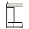 Accent Table, C - Shaped, Modern Convenient Design - Gray - Image 2