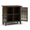 Bedford - Low Storage Media Cabinet - Rustic Natural Aged Brown - Image 2