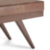 Chanelle - Mid Century Ottoman Bench - Distressed Umber Brown - Image 8