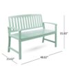 Farmhouse Style Loja Bench Indoor / Outdoor Acacia Wood - Mint - Image 5