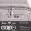 Expandable Hardshell Suitcase Double Spinner Wheels Pp Luggage Sets Lightweight Durable Suitcase With Tsa Lock, 3 Piece Set (20/24/28) - Greige - Image 5