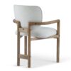 Dining Chairs (Set of 2) Upholstered Arm Chairs, Rubber Wood Accent Chairs - White - Image 10