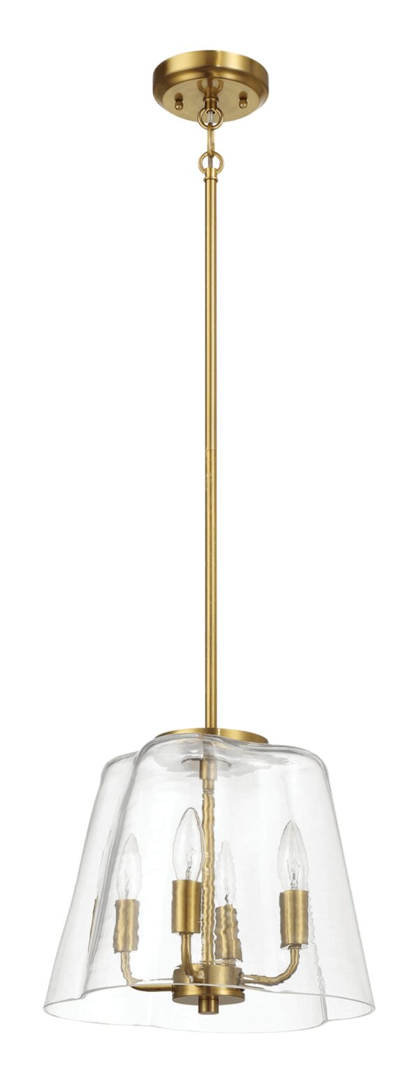 Soiree - 4 Candle Lights Pendant - Clear / Gold