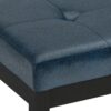 Lacey - Tufted Ottoman Bench - Distressed Dark Blue - Image 3