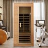 Hemlock - 1 Person Far Infrared Roof Embedded Indoor Sauna Room - Natural - Image 8
