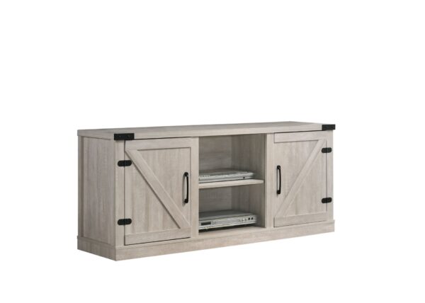 Salma - Wide TV Stand With 2 Open Shelves And 2 Cabinets - Dusty Gray
