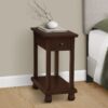 Accent End Table, Storage Drawer, Traditional - Espresso - Image 3