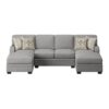 Berza - U Shaped Sectional - Gray - Image 2