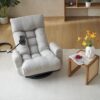 Adjustable Head And Waist Game Chair, Lounge Chair 360 Degree Rotatable - Gray - Image 11