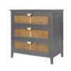 3 Drawer Cabinet Natural Rattan Suitable For Bedroom - Gray - Image 8