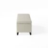 Glouster - Storage Ottoman With Leather Upholstery - Ivory - Image 14