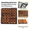 Acacia Wood Interlocking Deck Tiles Checker Pattern, 30 Piece Square Acacia Hardwood Outdoor Flooring For Patio, Bancony, Pool Side - Brown - Image 33
