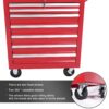 Red 7 Drawer Metal Rolling Tool Chest With Locking System And Wheels, Steel Construction - Red - Image 5