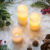 LED Candles With Remote Timer (Set of 3) - Ivory - Image 8