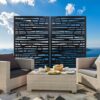 Outdoor & Indoor Privacy Screen Metal Privacy Screen, Steel Decorative Panels - Black - Image 10