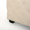 Modern Glam Ottoman With Velvet Upholstery And Button Tufted Design - Ivory - Image 8