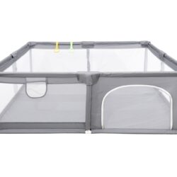 Fabric Baby Playpen, Baby Fence Play Area With Anti Slip Base - Gray