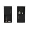 Wall Mounted Bathroom Medicine Cabinet Eak Two Doors, Two Shelves - Black - Image 7