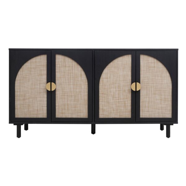 4 Door Cabinet, Suitable For Bedroom - Black