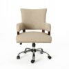Zealous - Upholstered Office Chair With Curved Arms And Nailhead Accents - Wheat - Image 4