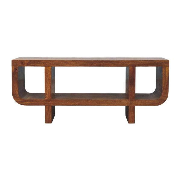 Orion - Curved Media Unit - Brown