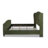 Marcella - King Upholstered Shelter Headboard Bed Set - Olive Green - Image 2