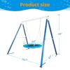 Metal Swing Stand With Saucer Outdoor Playground Metal Swing Set For Kids Outdoor Play Equipment - Antique Blue - Image 6