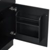 20" Bathroom Vanity With Sink, Freestanding Cabinet With Door Shelf And Adjustable Shelf, And Ceramic Construction - Black - Image 20