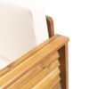 Acacia Wood Loveseat And Coffee Table Set With Cushions - Brown - Image 26