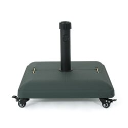 Wheelie - Umbrella Base Square Concrete Patio Stand With Stainless Steel Handle - Green