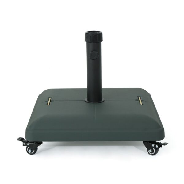 Wheelie - Umbrella Base Square Concrete Patio Stand With Stainless Steel Handle - Green